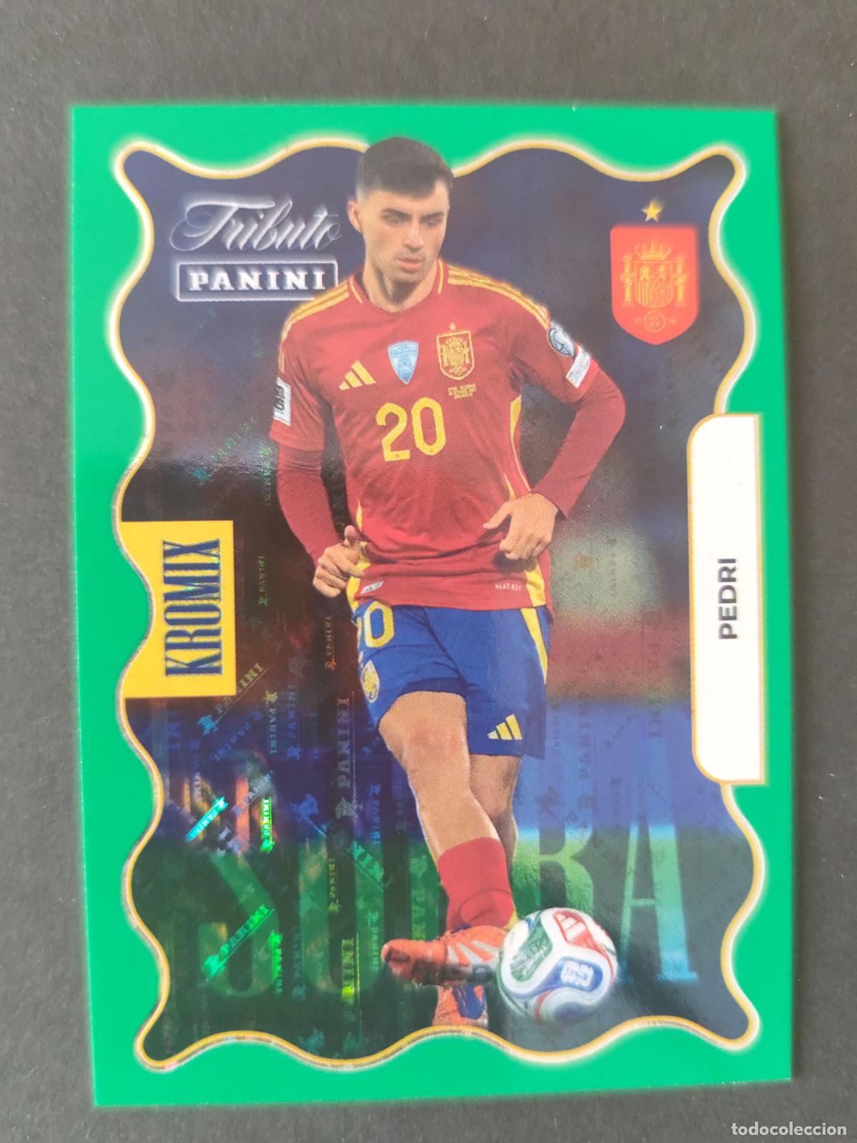 Cromos de Futebol: KV77 PEDRI PARALELA SUPRA KROMIX GREEN TRIBUTO SELECCI&Oacute;N ESPA&Ntilde;OLA 2010-2026 &iexcl;VAMOS CAMPEONES!