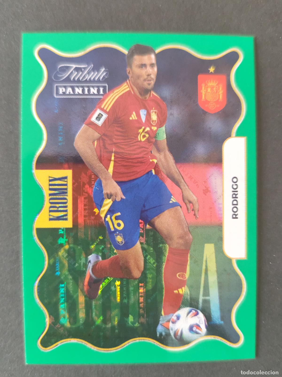 Cromos de Futebol: KV76 RODRI PARALELA SUPRA KROMIX GREEN TRIBUTO SELECCI&Oacute;N ESPA&Ntilde;OLA 2010-2026 &iexcl;VAMOS CAMPEONES!