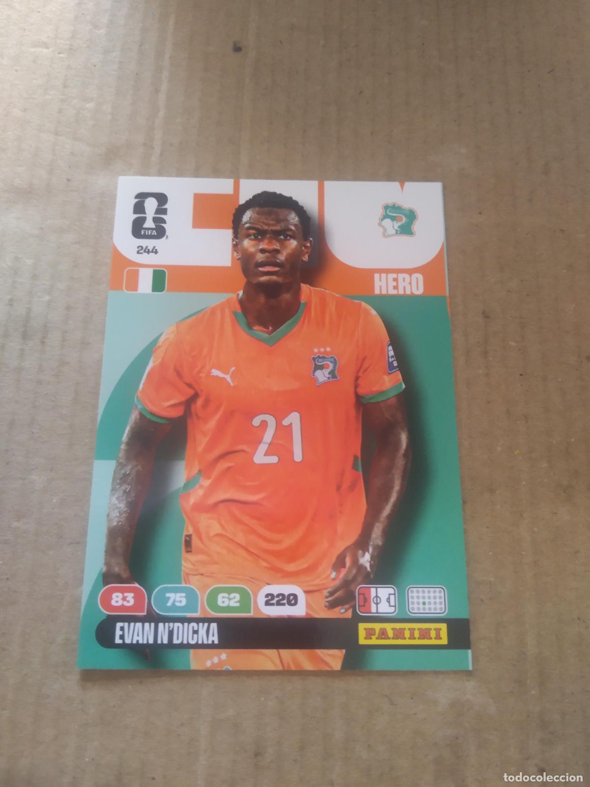 Cromos de Futebol: 244 EVAN N'DICKA COSTA DE MARFIL CROMO FUTBOL PANINI ADRENALYN MUNDIAL 2026 WORLD CUP