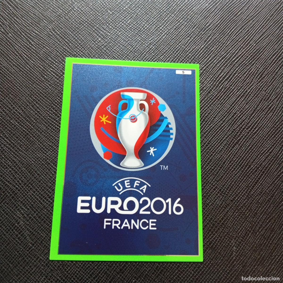 Cromos de f&uacute;tbol: 5 LOGO PANINI ADRENALYN FRANCIA EURO 2016 EUROCOPA CROMO FUTBOL 16 - A58 PG100