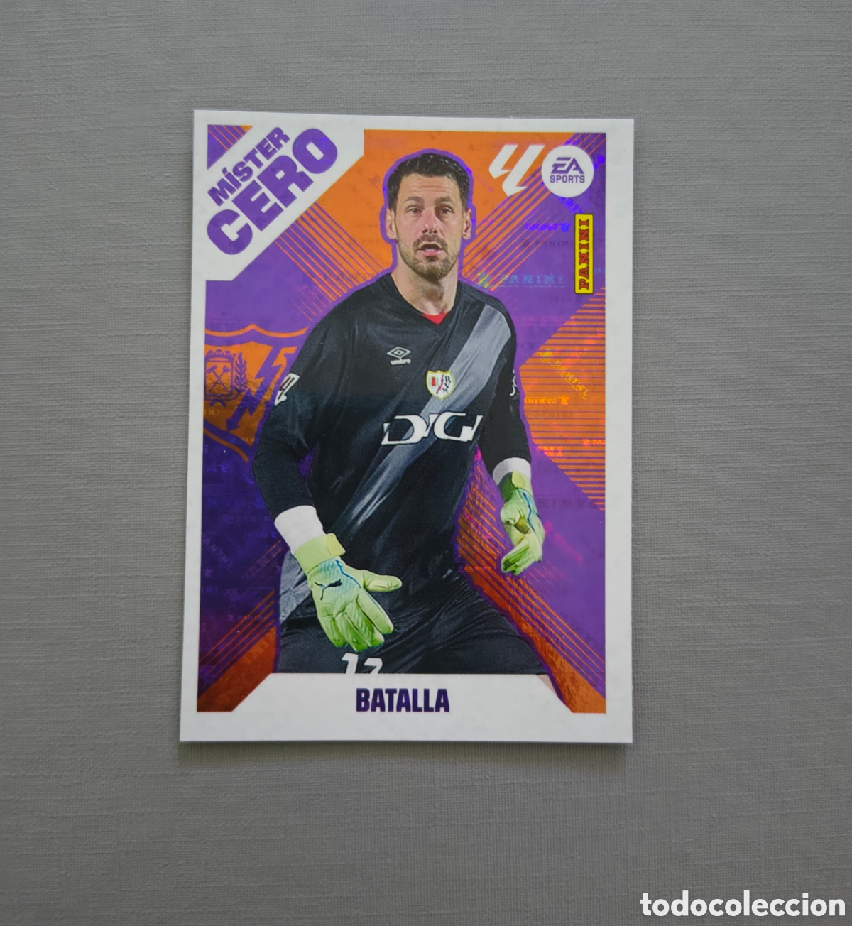 Cromos de f&uacute;tbol: LALIGA ESTE 2025 2026 EA SPORTS 25 26 ALBUM PANINI MISTER CERO N 1 RAYO VALLECANO BATALLA