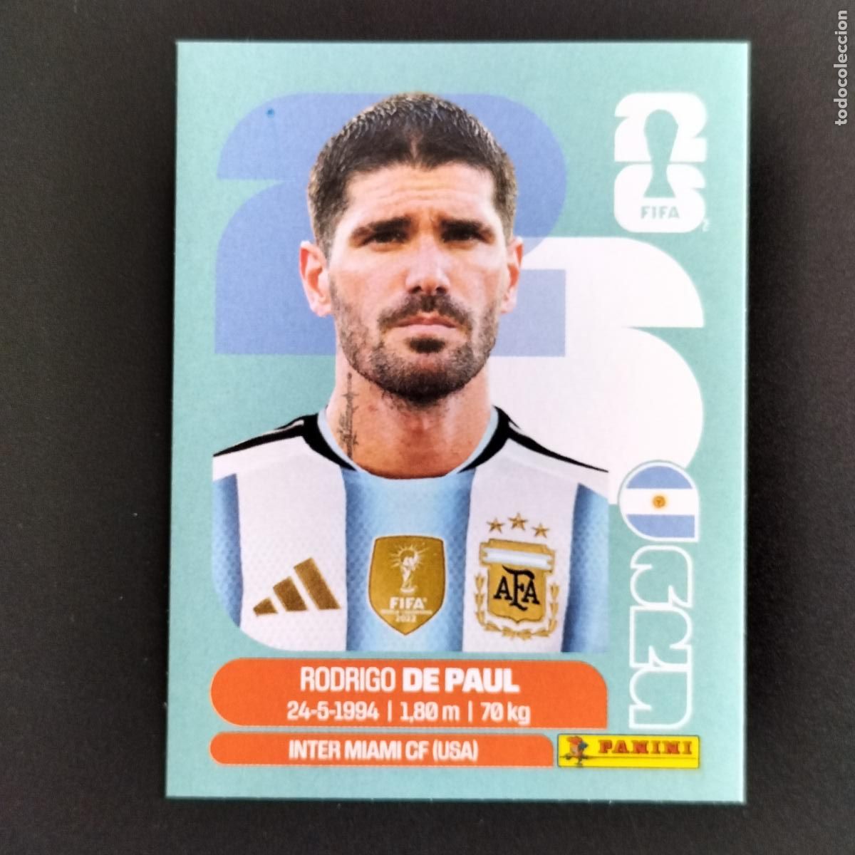 Cromos de f&uacute;tbol: ARG 10 RODRIGO DE PAUL ARGENTINA CROMOS STICKER MUNDIAL 26 2026 FIFA WORLD CUP PANINI