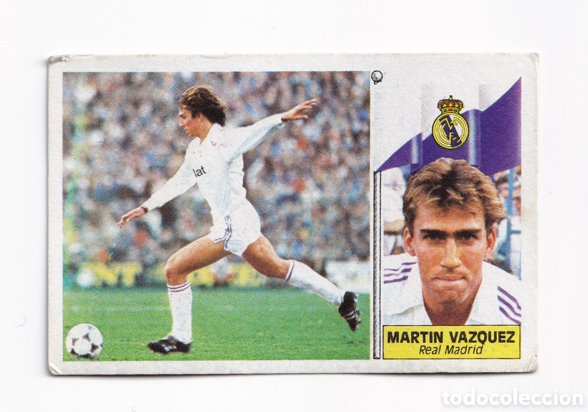 Cromos de f&uacute;tbol: Cromo f&uacute;tbol Mart&iacute;n V&aacute;zquez Real Madrid 1986 1987 Ediciones Este