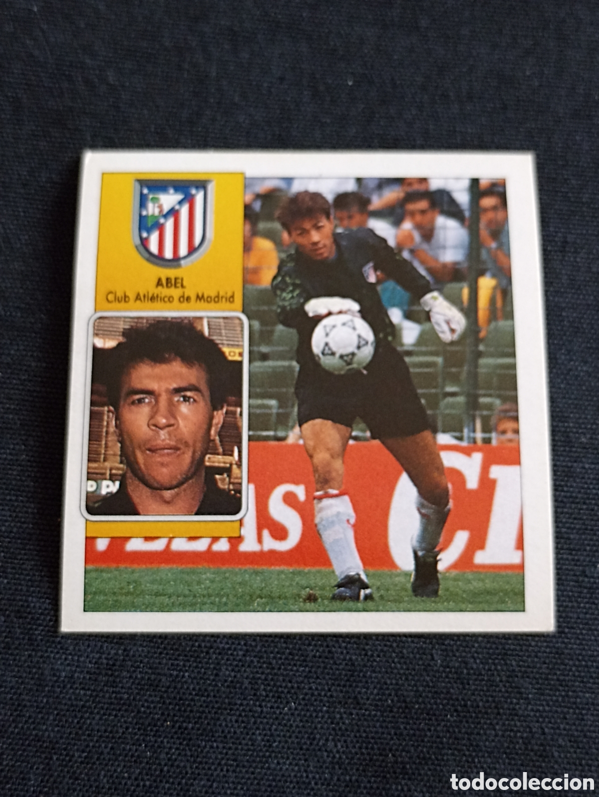 Cromos de f&uacute;tbol: Abel ( Club Atl&eacute;tico de Madrid ). Liga este 92-93. Nunca pegado