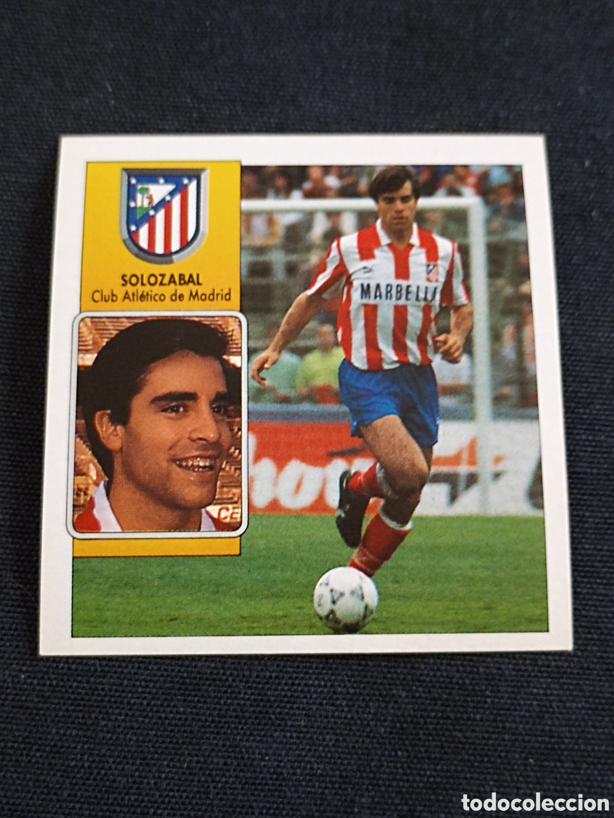 Cromos de Futebol: Solozabal ( Club Atl&eacute;tico de Madrid ). Liga este 92-93. Nunca pegado