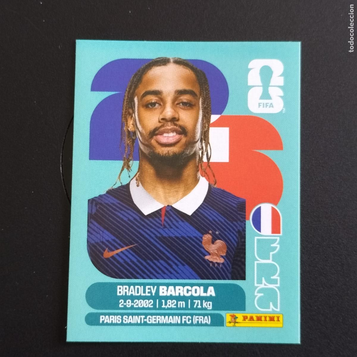 Football Stickers: FRA 16 BRADLEY BARCOLA FRANCIA CROMOS STICKER MUNDIAL 26 2026 FIFA WORLD CUP PANINI