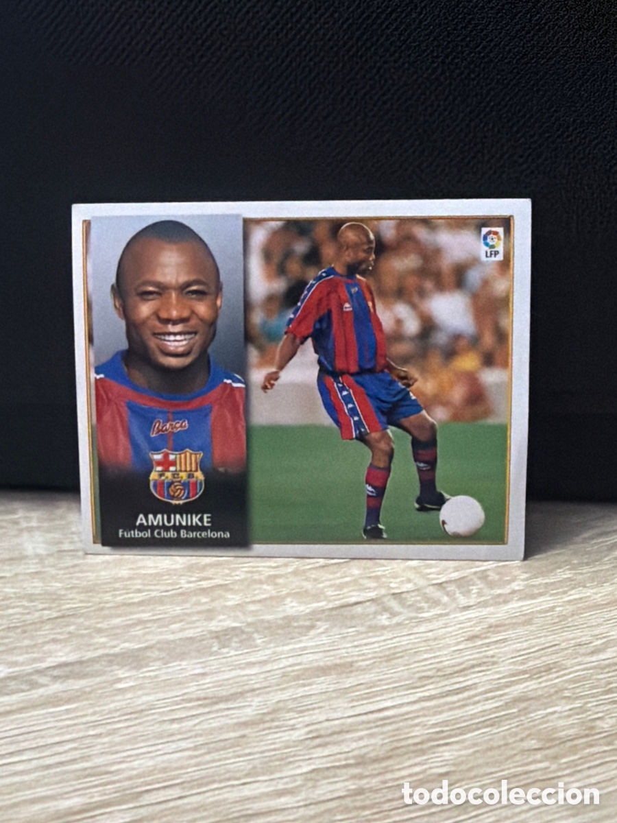 Football Stickers: Liga 98 99 Ediciones Este - Amunike - Barcelona - sin pegar