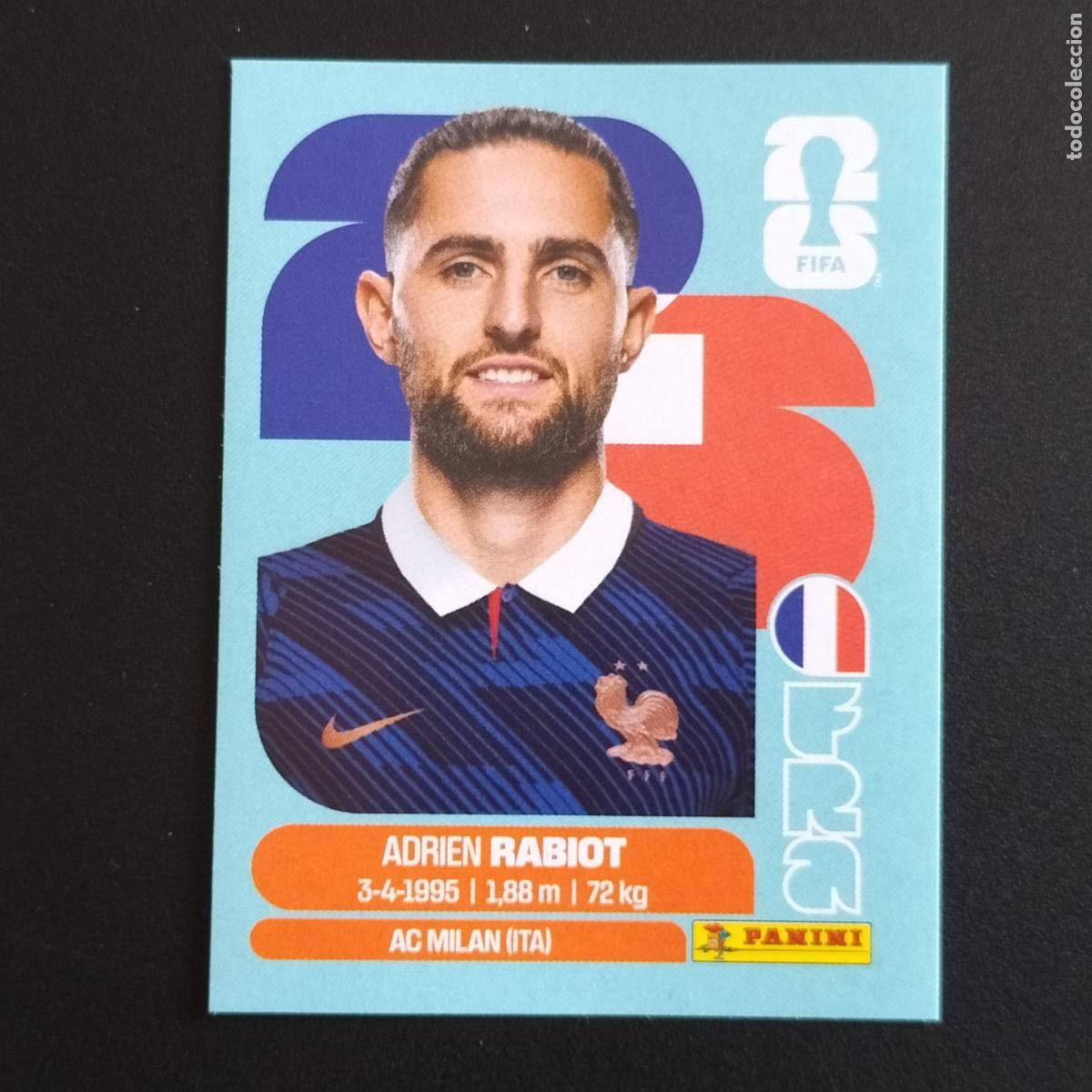 Cartes &agrave; collectionner de Football: FRA 12 ADRIEN RABIOT FRANCIA CROMOS STICKER MUNDIAL 26 2026 FIFA WORLD CUP PANINI