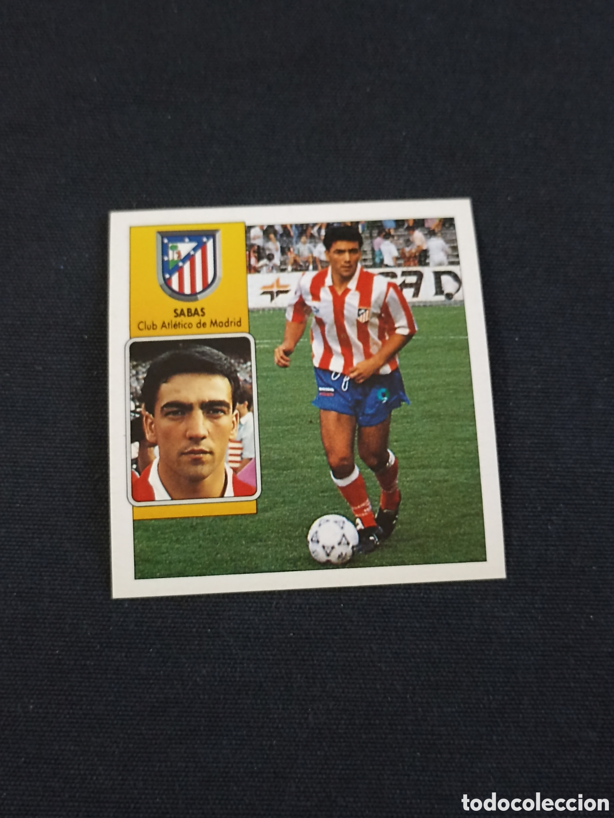 Cartes &agrave; collectionner de Football: Sabas ( Club Atl&eacute;tico de Madrid ). Liga este 92-93. Nunca pegado