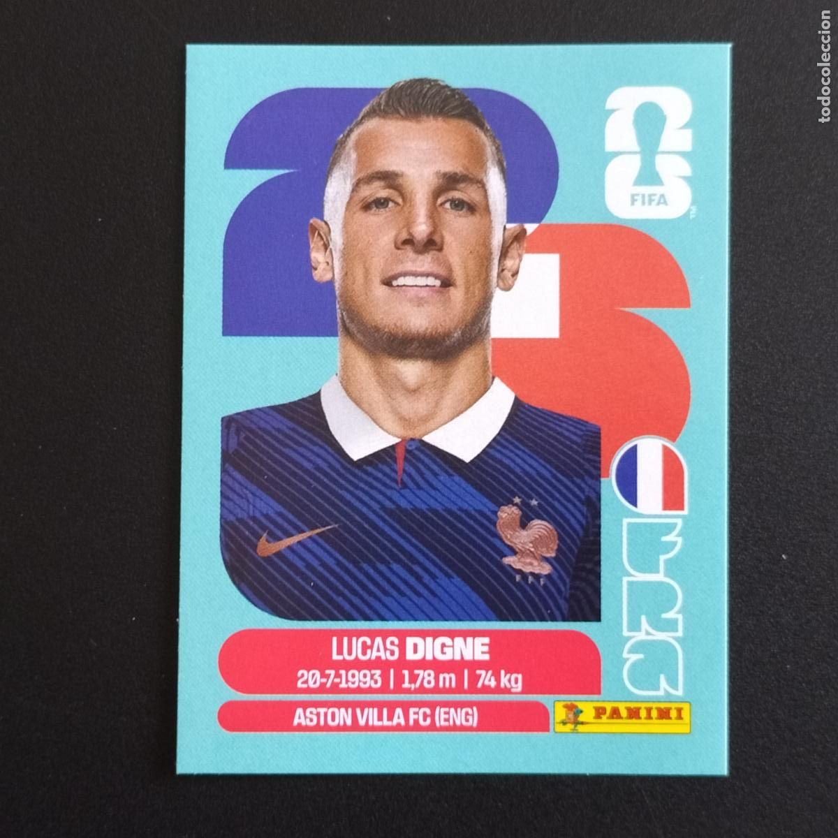 Cartes &agrave; collectionner de Football: FRA 8 LUCAS DIGNE FRANCIA CROMOS STICKER MUNDIAL 26 2026 FIFA WORLD CUP PANINI