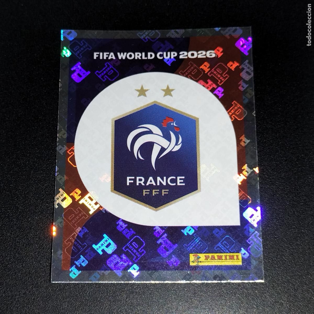 Fu&szlig;ball-Sticker: FRA 1 ESCUDO LOGO FRANCIA CROMOS STICKER MUNDIAL 26 2026 FIFA WORLD CUP PANINI