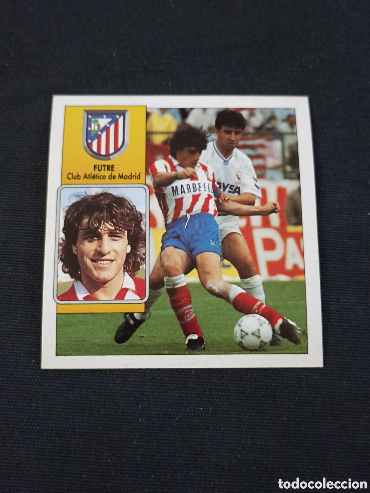 Fu&szlig;ball-Sticker: Futre ( Club Atl&eacute;tico de Madrid ). Liga este 92-93. Nunca pegado