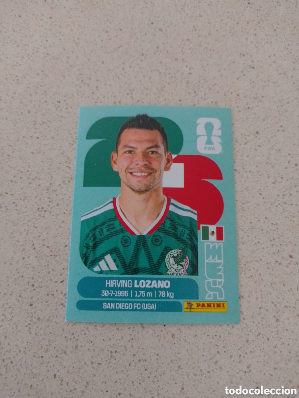 Fu&szlig;ball-Sticker: CROMO NUMERO 15 LOZANO MEXICO. MUNDIAL 2026. PANINI.