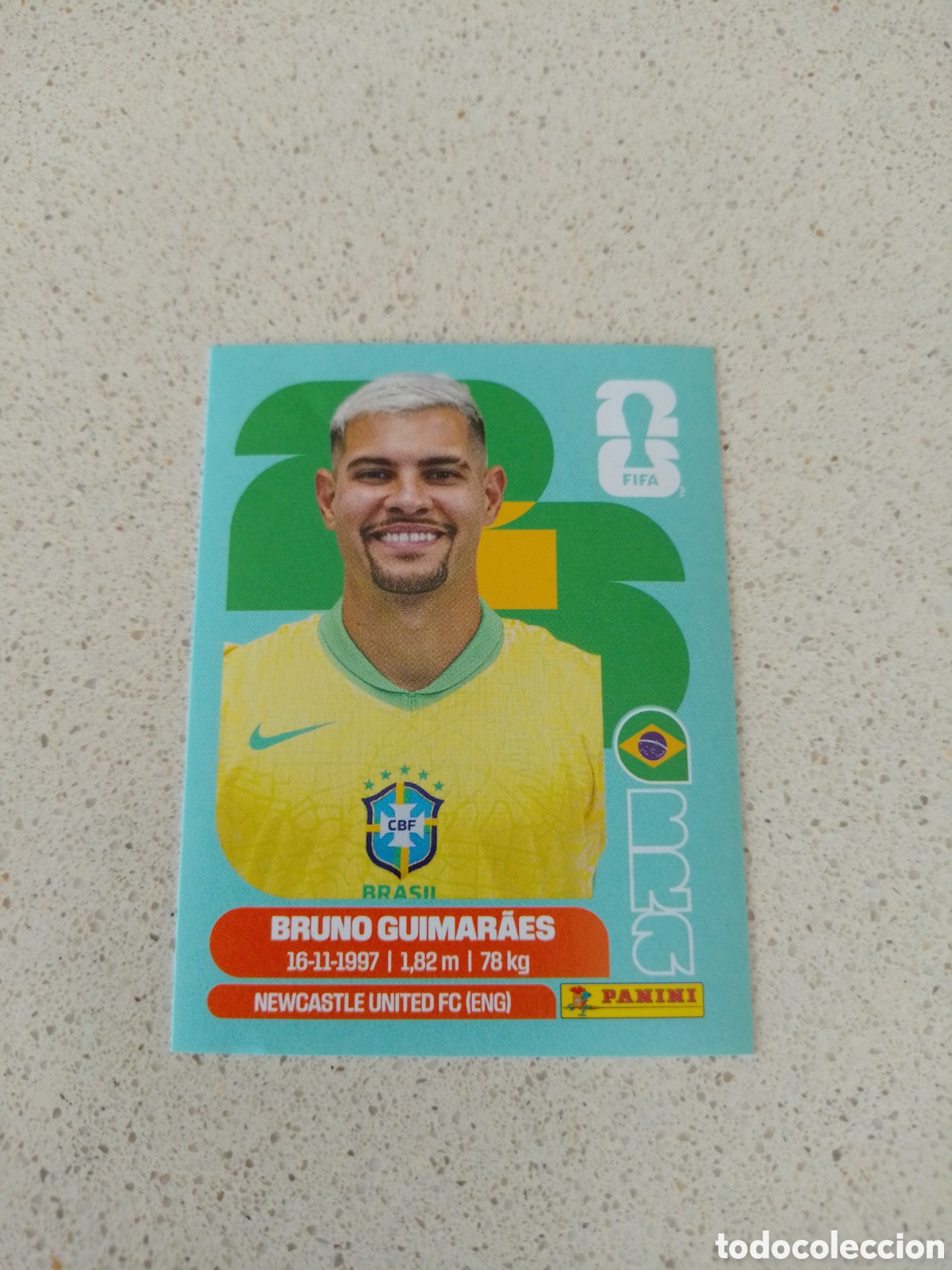 Fu&szlig;ball-Sticker: CROMO NUMERO 11 BRUNO GUIMAR&Atilde;ES BRASIL. MUNDIAL 2026. PANINI.