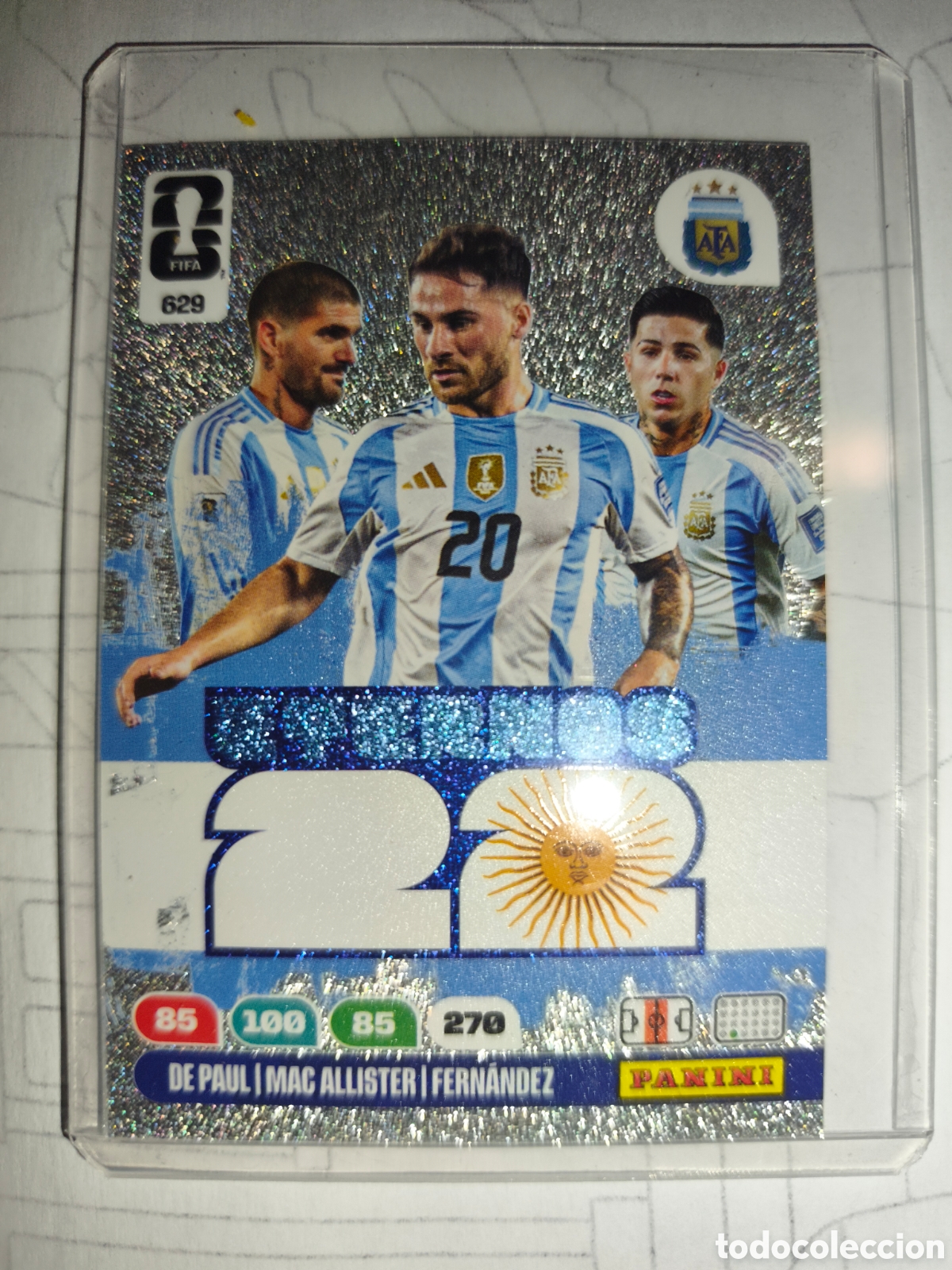 Football Stickers: FIFA 2026 ETERNOS 22 DE PAUL MAC ALLISTER FERNENDEZ