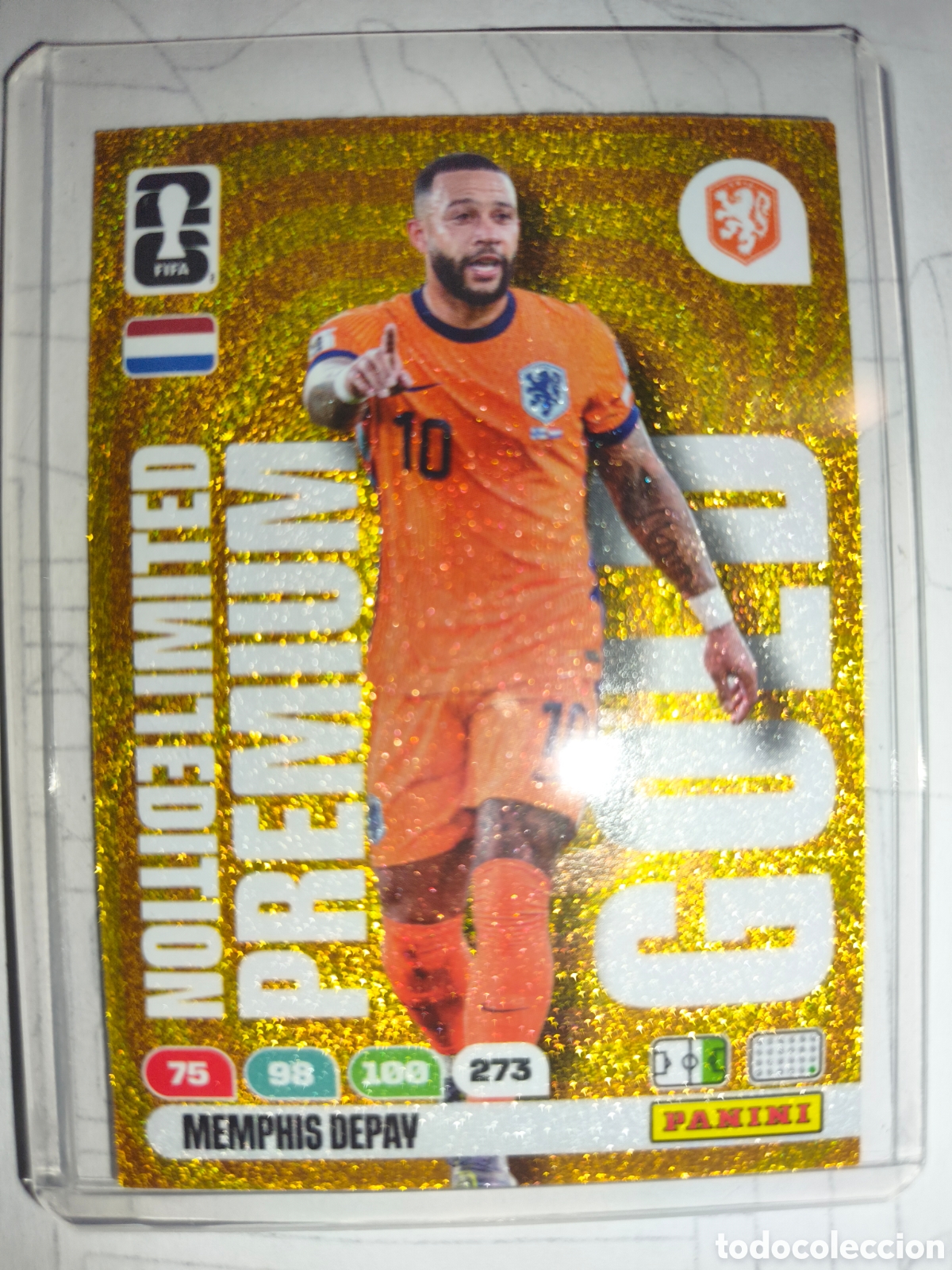 Cromos de f&uacute;tbol: FIFA 2026 MEMPHIS DE PAY PREMIUM EDITION GOLDEN