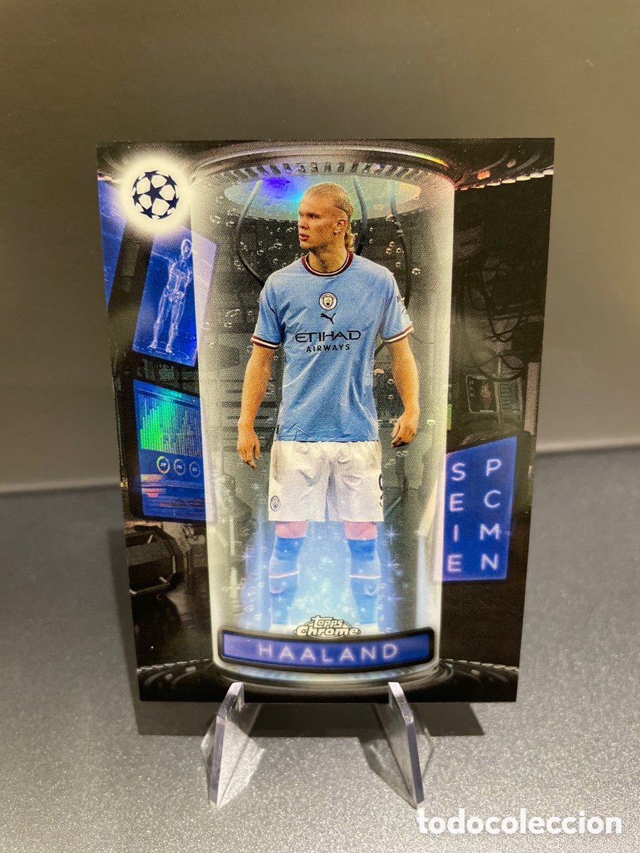 Football Stickers: Haaland S-2 Specimen Refractor Topps Chrome 2022-23 Manchester City