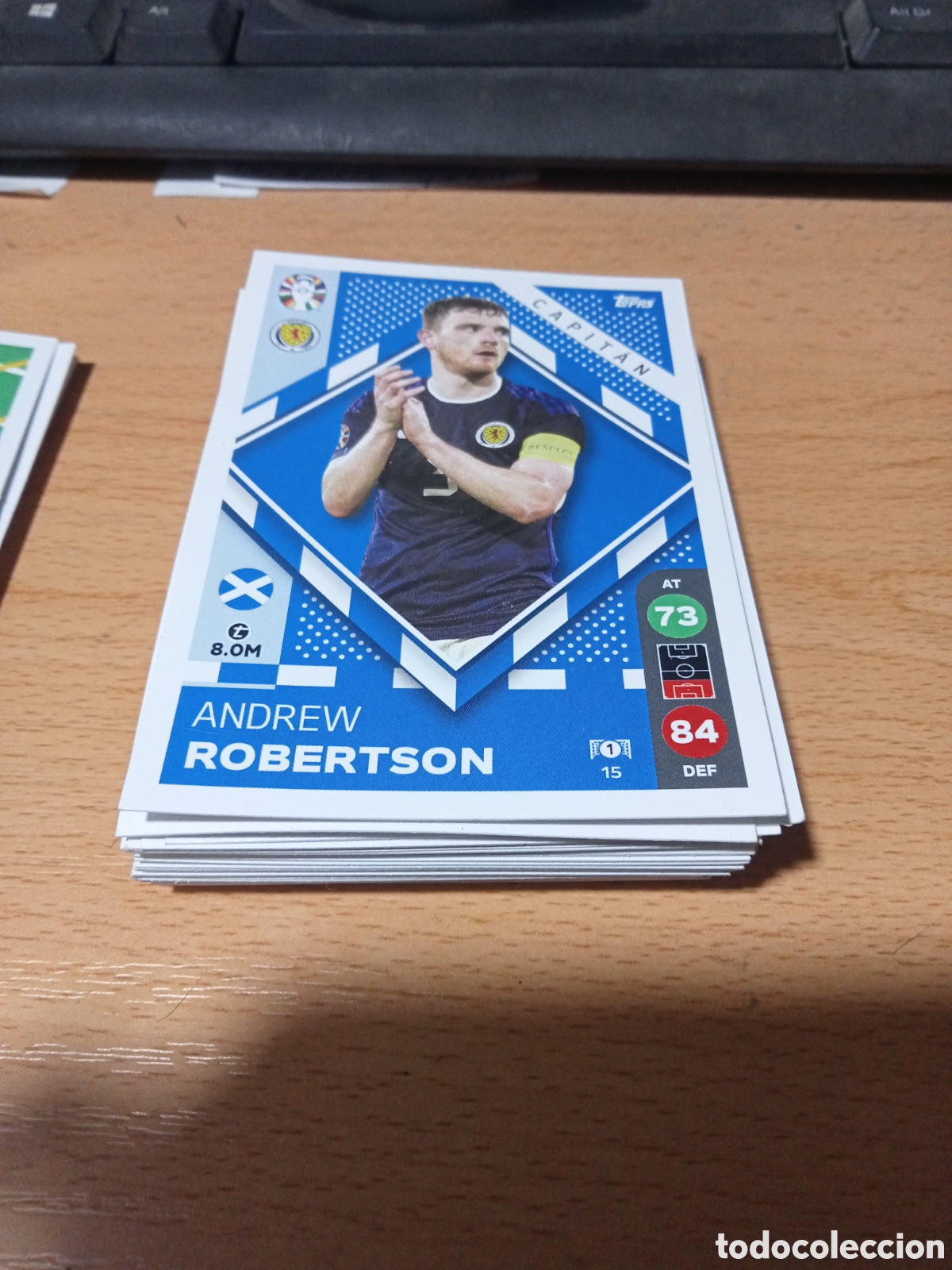Cromos de f&uacute;tbol: cromo 15 Andrew Robertson uefa euro 2024 Germany