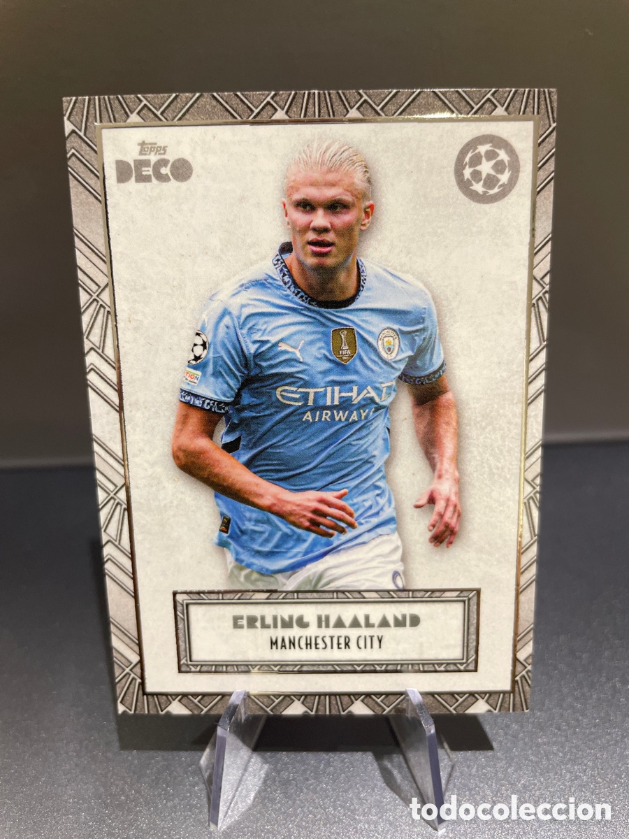 Cromos de f&uacute;tbol: Erling Haaland Topps Deco 2023-24 Manchester City