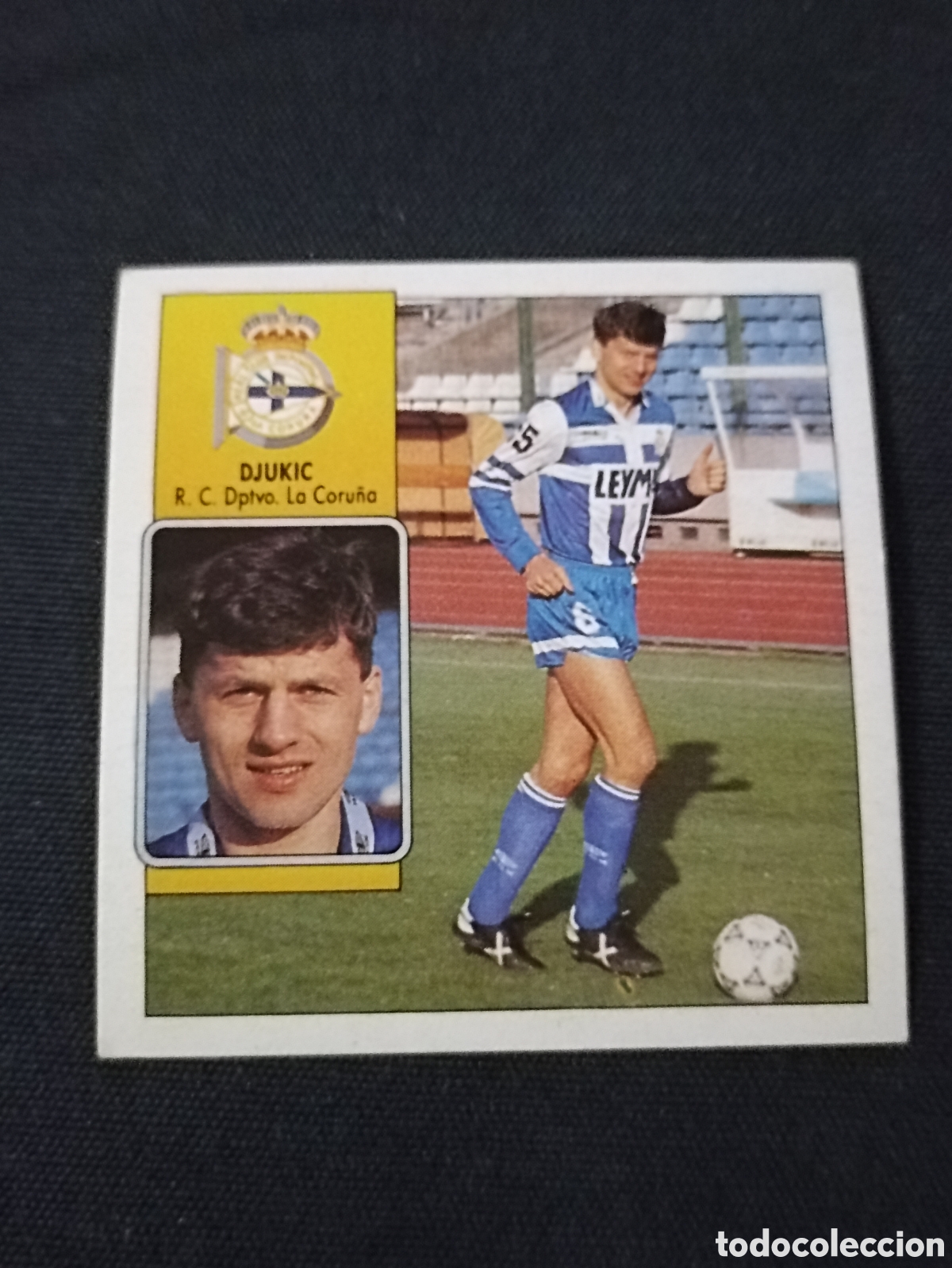 Cromos de f&uacute;tbol: Djukiv ( Deportivo la Coru&ntilde;a ). Liga este 92-93. Nunca pegado
