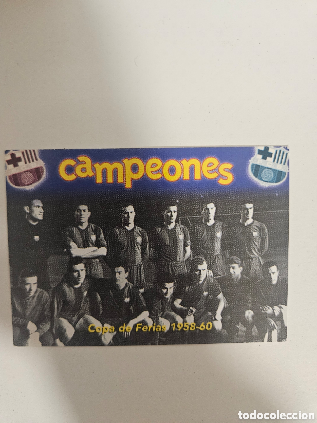 Figurine di Calcio: CROMO ALBUM BAR&Ccedil;A CENTENARI CARDS PANINI (1999) 47COPA FERIA 1958-60 - LIGA 99 BARCELONA