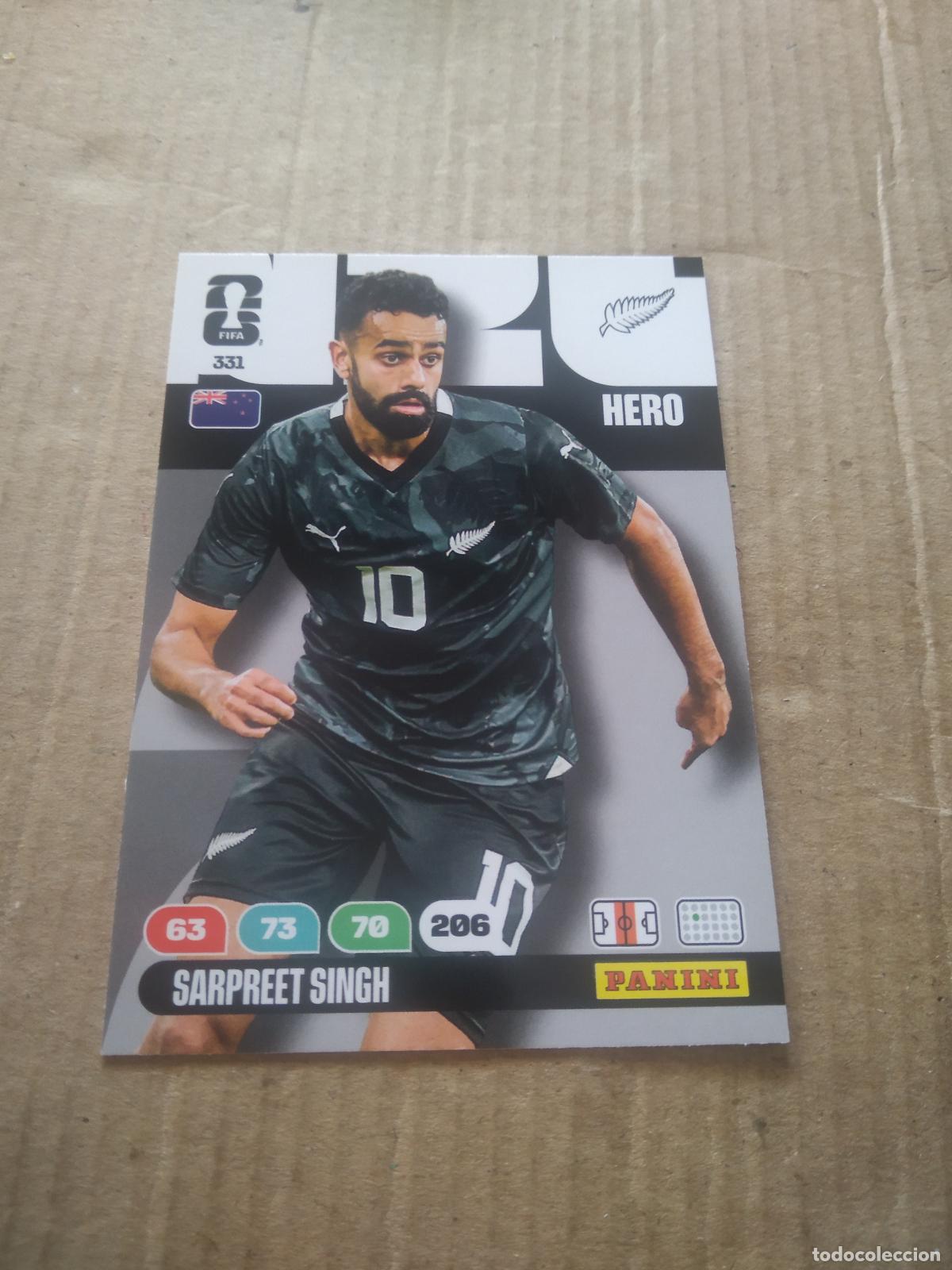 Cartes &agrave; collectionner de Football: 331 SARPREET SINGH NUEVA ZELANDA CROMO FUTBOL PANINI ADRENALYN MUNDIAL 2026 WORLD CUP