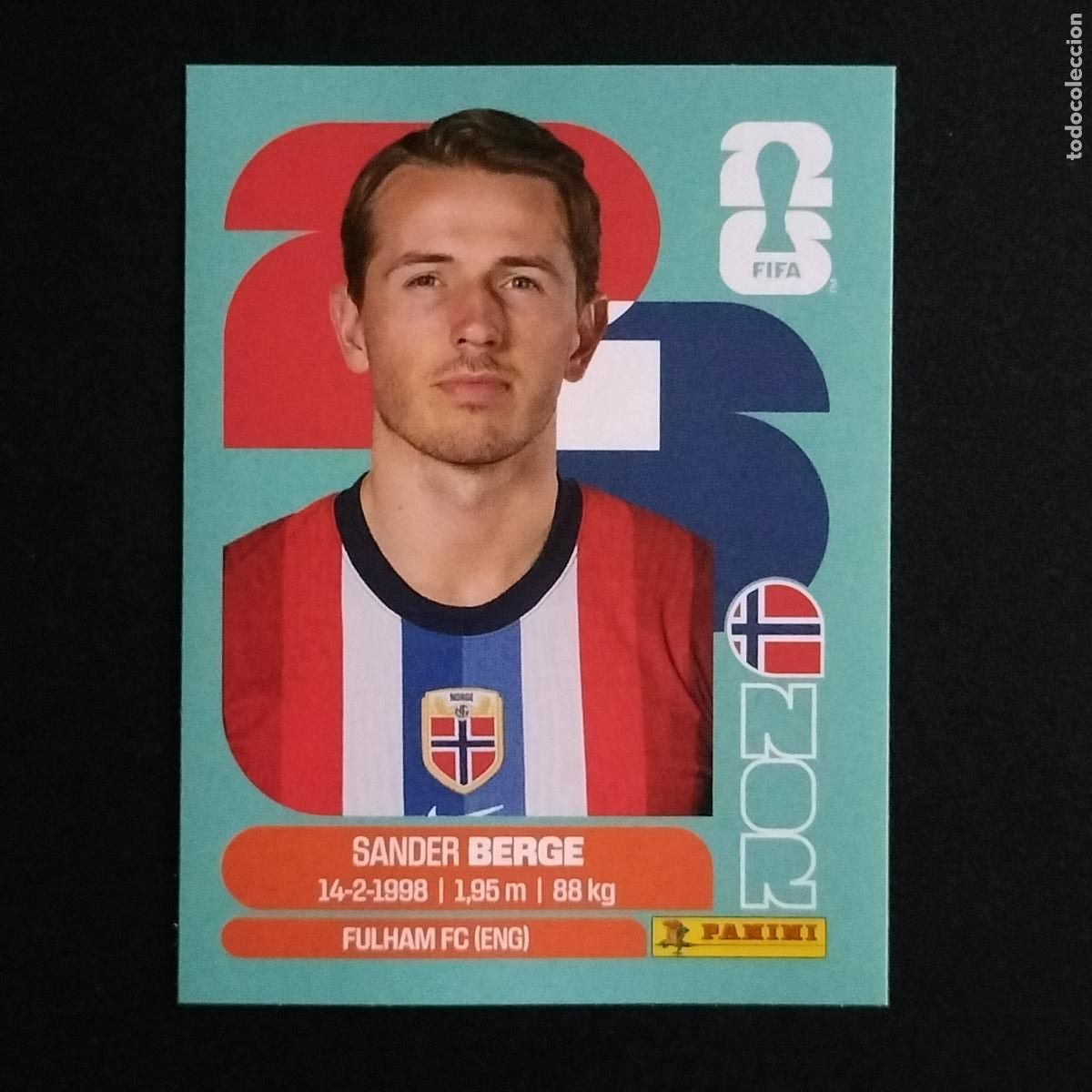 Cartes &agrave; collectionner de Football: NOR 11 SANDER BERGE NORUEGA CROMOS STICKER MUNDIAL 26 2026 FIFA WORLD CUP PANINI