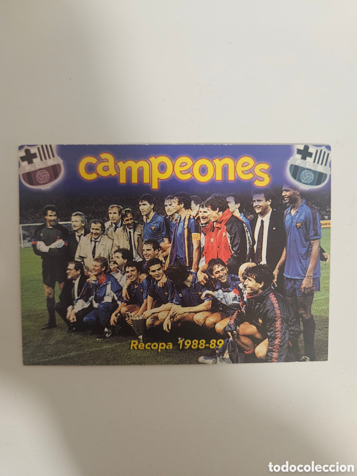 Cartes &agrave; collectionner de Football: CROMO ALBUM BAR&Ccedil;A CENTENARI CARDS PANINI (1999) 64 CAMPEONES RECOPA 1988 89 - LIGA 99 BARCELONA