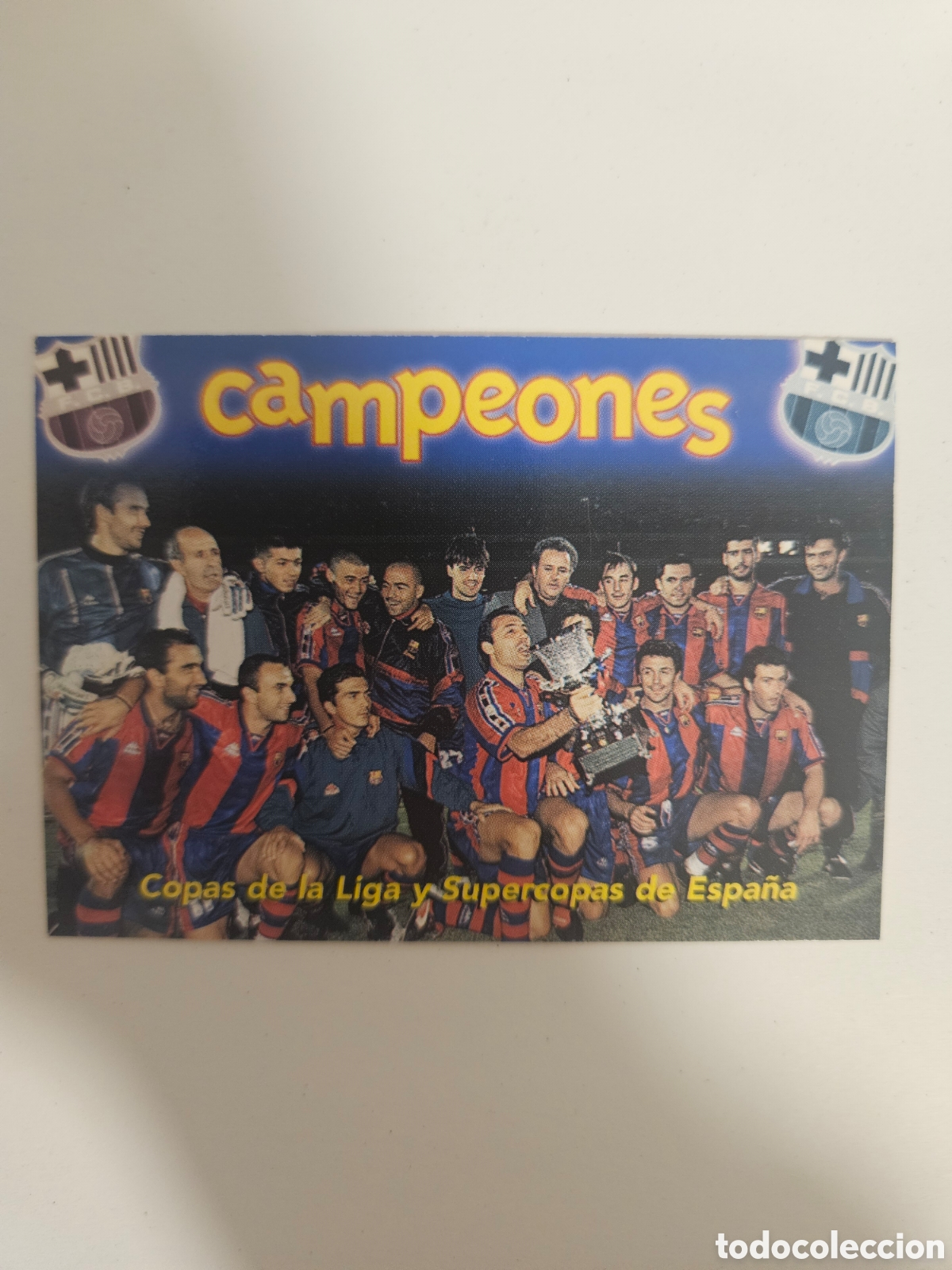 Cromos de f&uacute;tbol: CROMO ALBUM BAR&Ccedil;A CENTENARI CARDS PANINI (1999) 76 COPAS DE LA LIGA SUPERCOPA - LIGA 99 BARCELONA