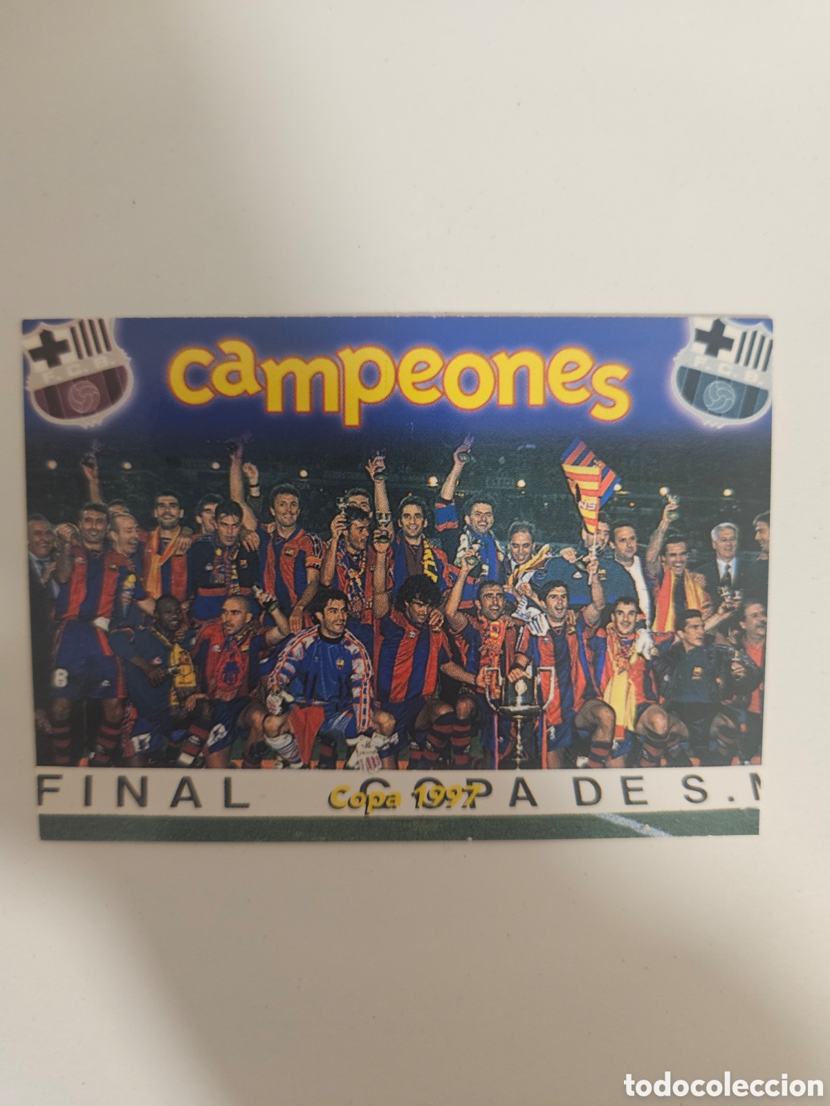 Cromos de f&uacute;tbol: CROMO ALBUM BAR&Ccedil;A CENTENARI CARDS PANINI (1999) 78 CAMPEONES COPA 1997- LIGA 99 BARCELONA