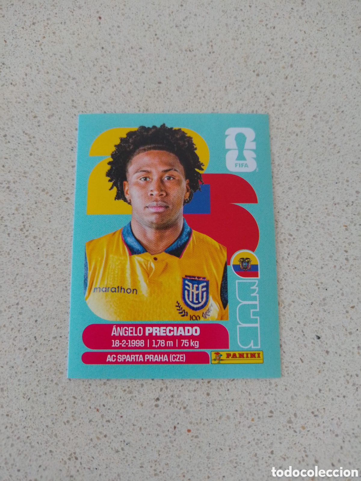 Cromos de f&uacute;tbol: CROMO NUMERO 7 PRECIADO ECUADOR. MUNDIAL 2026. PANINI.