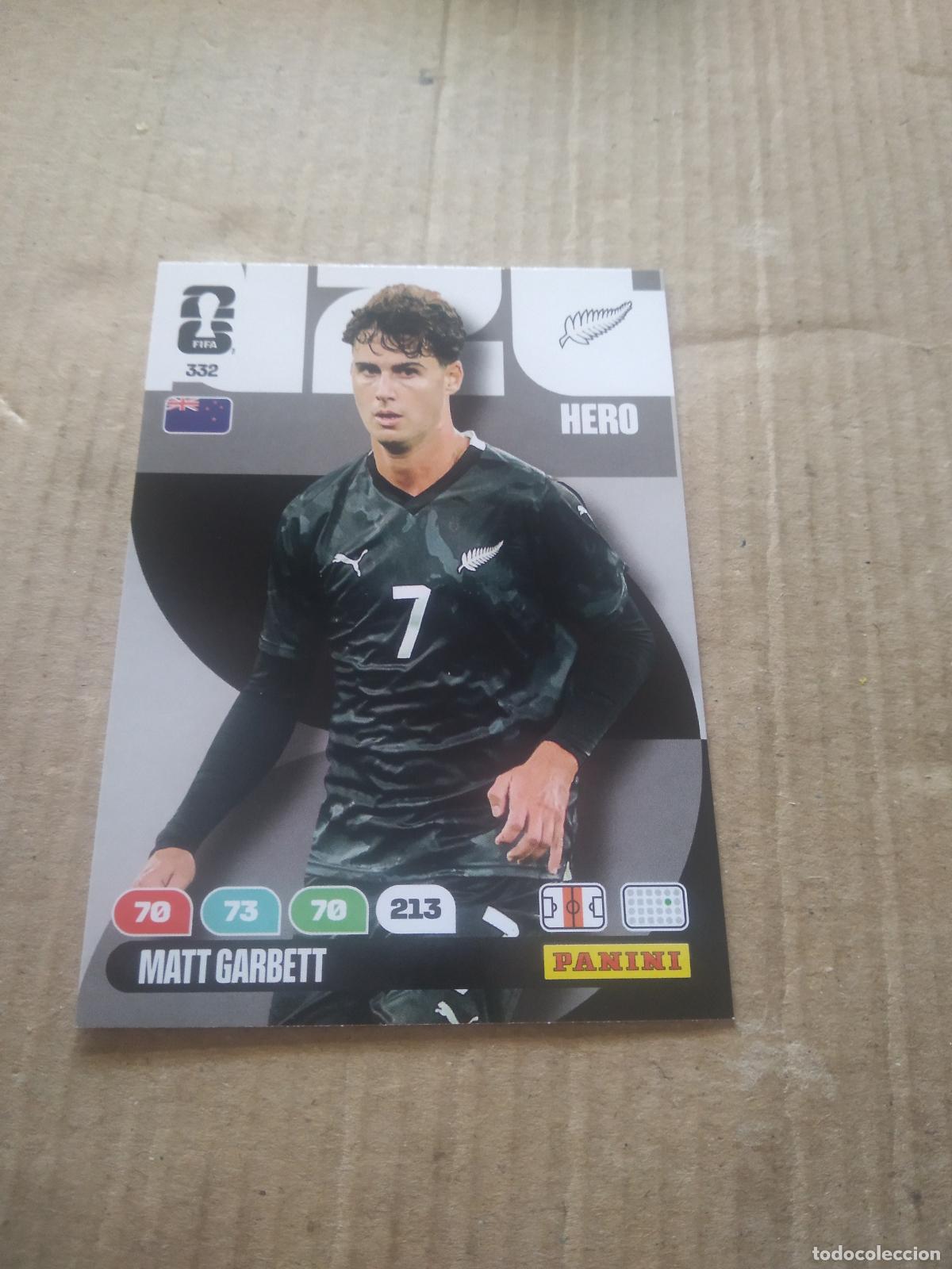 Cromos de f&uacute;tbol: 332 MATT GARBETT NUEVA ZELANDA CROMO FUTBOL PANINI ADRENALYN MUNDIAL 2026 WORLD CUP