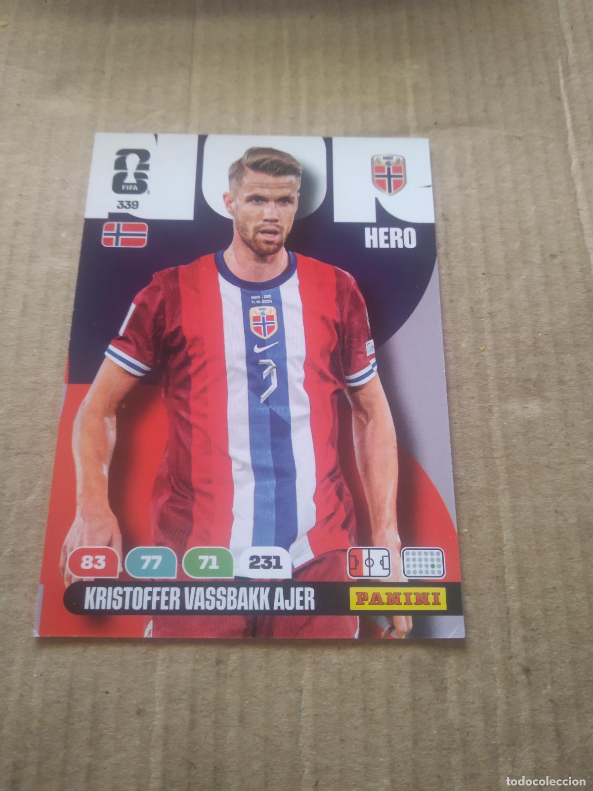Cromos de f&uacute;tbol: 339 KRISTOFFER VASSBAKK AJER NORUEGA CROMO FUTBOL PANINI ADRENALYN MUNDIAL 2026 WORLD CUP