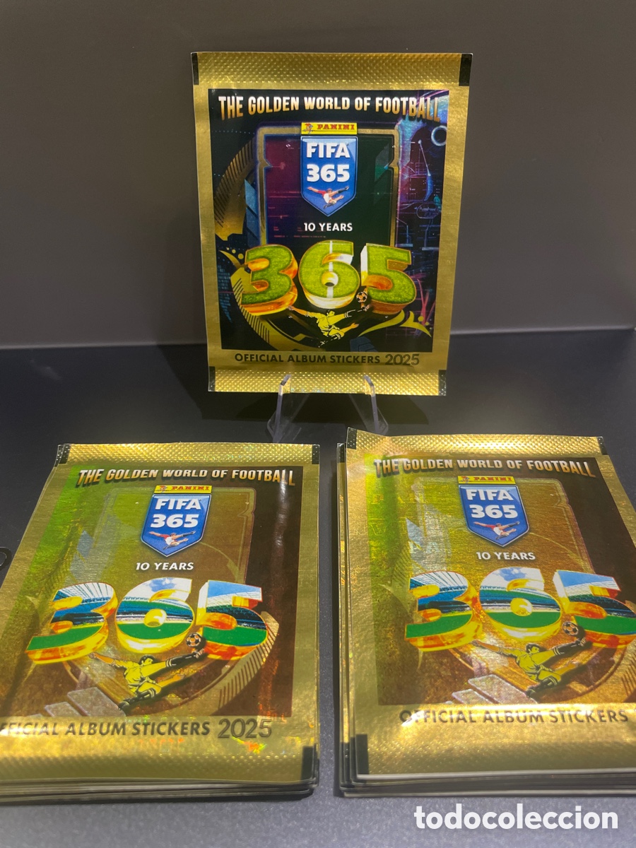 Cromos de f&uacute;tbol: Lote 20 sobres cromos Panini FIFA 365 2025 10 Years Messi Lamine Yamal