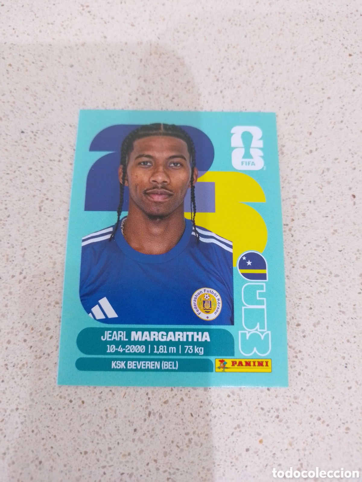 Cromos de Futebol: CROMO NUMERO 16 MARGARITHA CURAZAO. MUNDIAL 2026. PANINI.