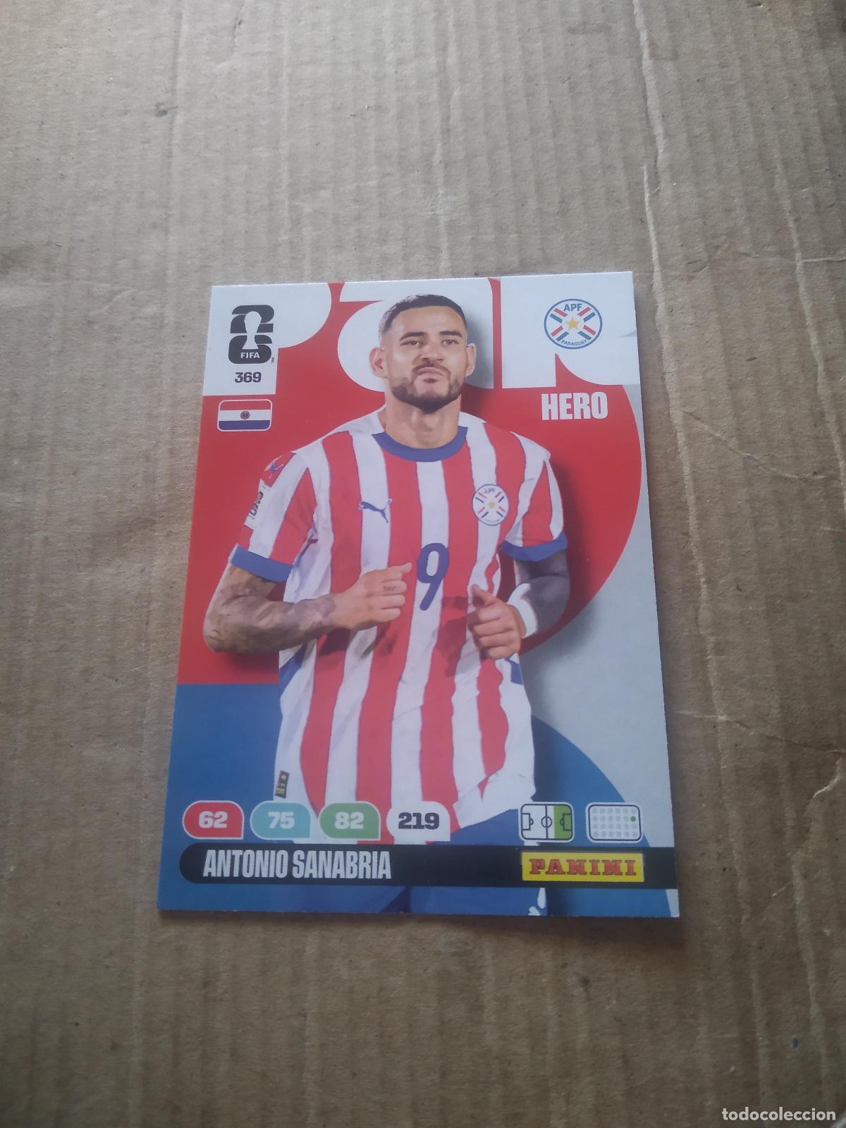 Cartes &agrave; collectionner de Football: 369 ANTONIO SANABRIA PARAGUAY CROMO FUTBOL PANINI ADRENALYN MUNDIAL 2026 WORLD CUP