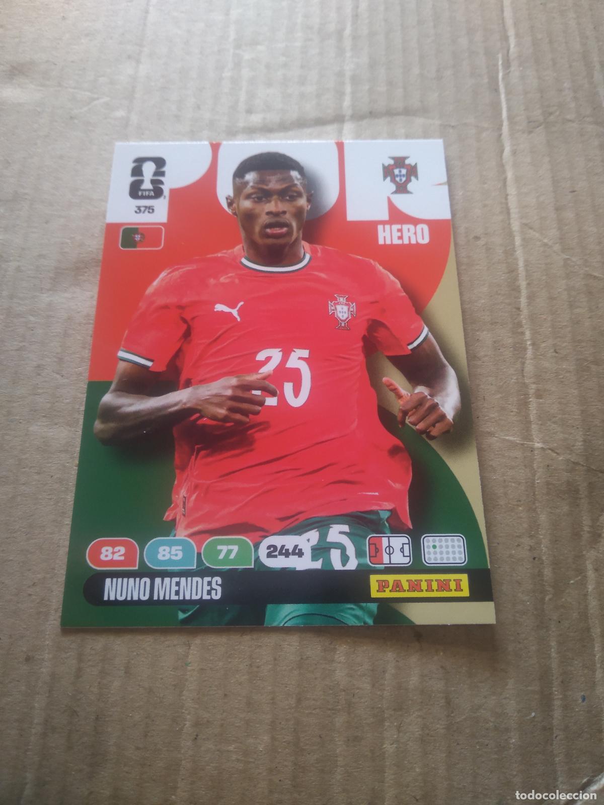 Cartes &agrave; collectionner de Football: 375 NUNO MENDES PORTUGAL CROMO FUTBOL PANINI ADRENALYN MUNDIAL 2026 WORLD CUP