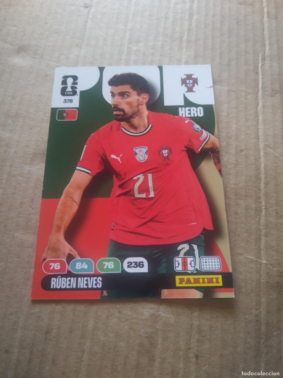 Cartes &agrave; collectionner de Football: 378 RUBEN NEVES PORTUGAL CROMO FUTBOL PANINI ADRENALYN MUNDIAL 2026 WORLD CUP