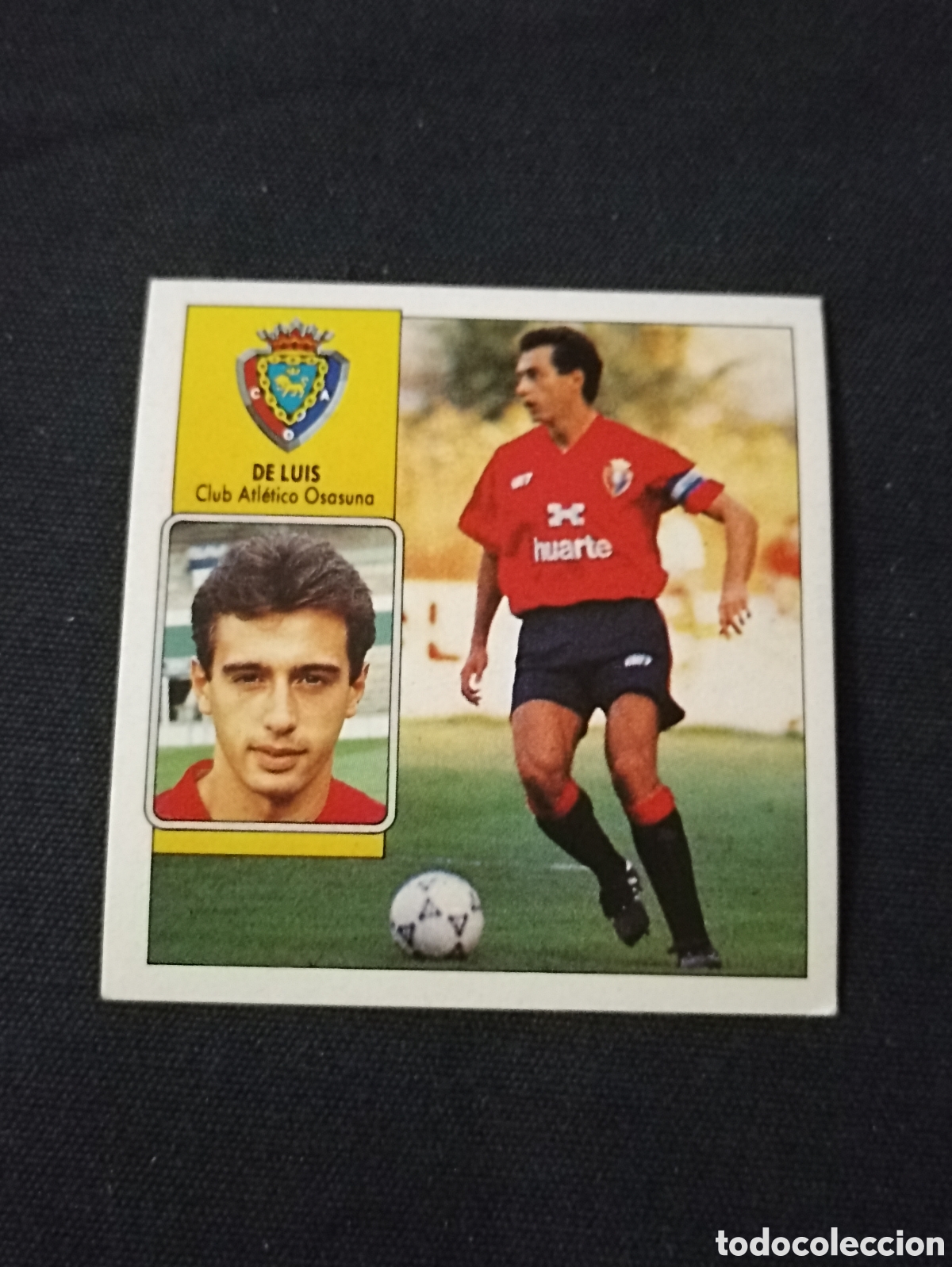 Cromos de f&uacute;tbol: De Luis ( Club Atl&eacute;tico Osasuna ). Liga este 92-93. Nunca pegado