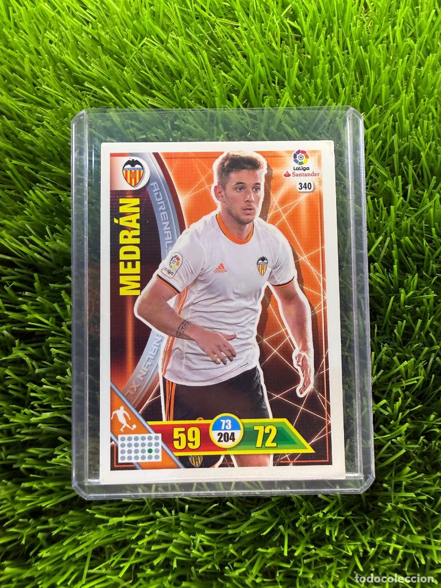 Cromos de f&uacute;tbol: N&ordm; 340 Medr&aacute;n Valencia CF Adrenalyn XL 16 17
