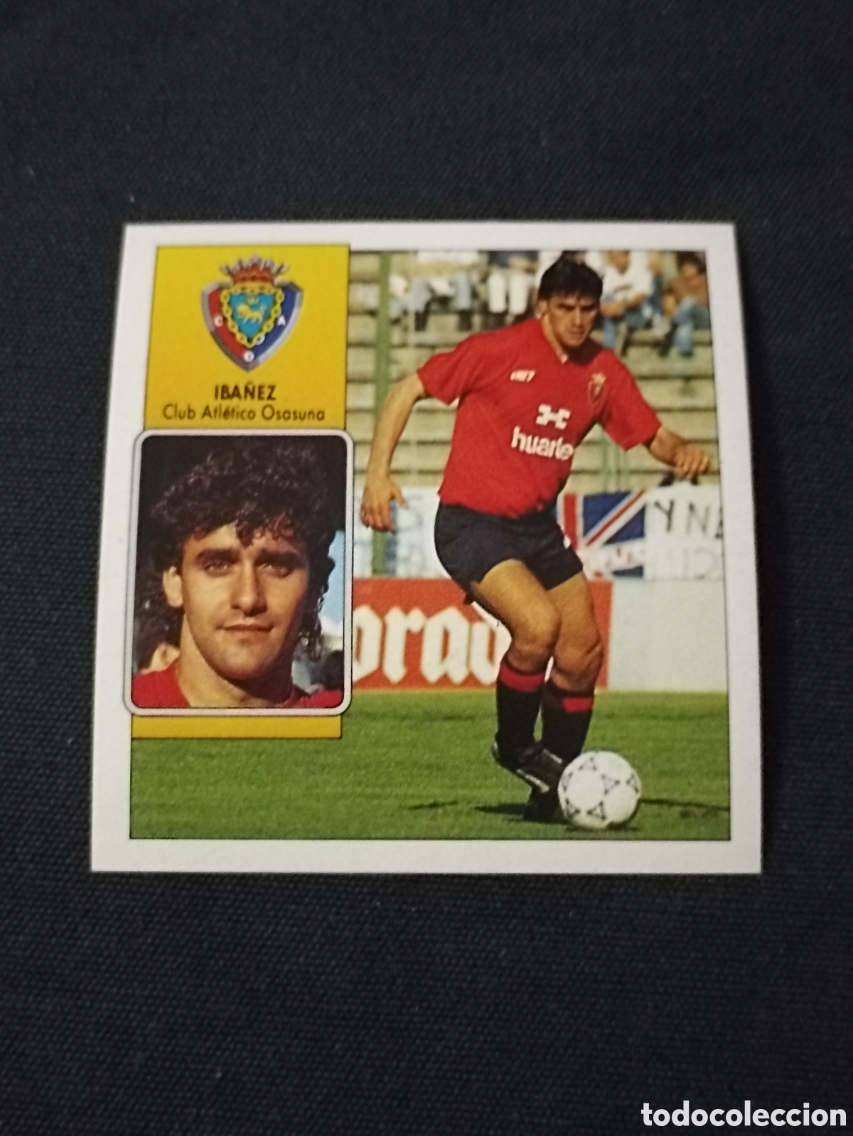 Cromos de f&uacute;tbol: Ib&aacute;&ntilde;ez ( Club Atl&eacute;tico Osasuna ). Liga este 92-93. Nunca pegado