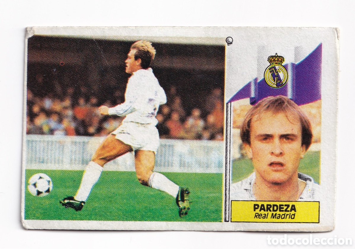 Cromos de f&uacute;tbol: Cromo f&uacute;tbol Pardeza Real Madrid 1986 1987 Ediciones Este