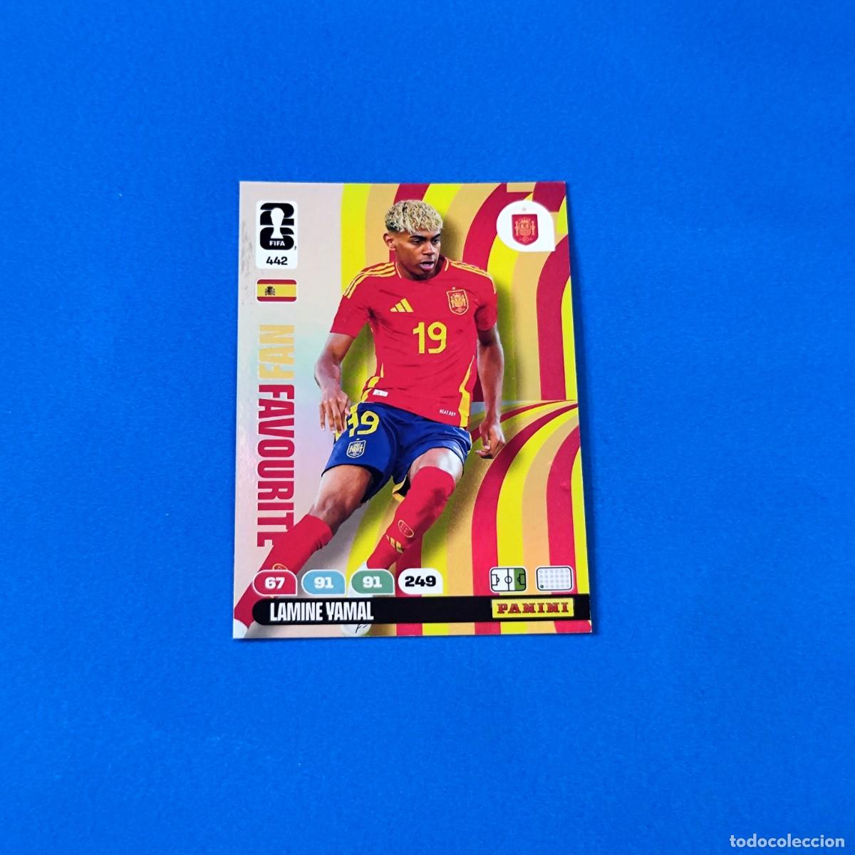 Cromos de f&uacute;tbol: Adrenalyn FIFA World Cup Mundial 2026 Lamine Yamal 442 Espa&ntilde;a Fan Favourite