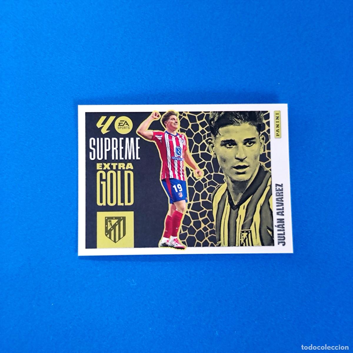 Cromos de f&uacute;tbol: Liga Este 2025 2026 / 25 26 Extra Gold Supreme Juli&aacute;n &Aacute;lvarez Atl&eacute;tico de Madrid
