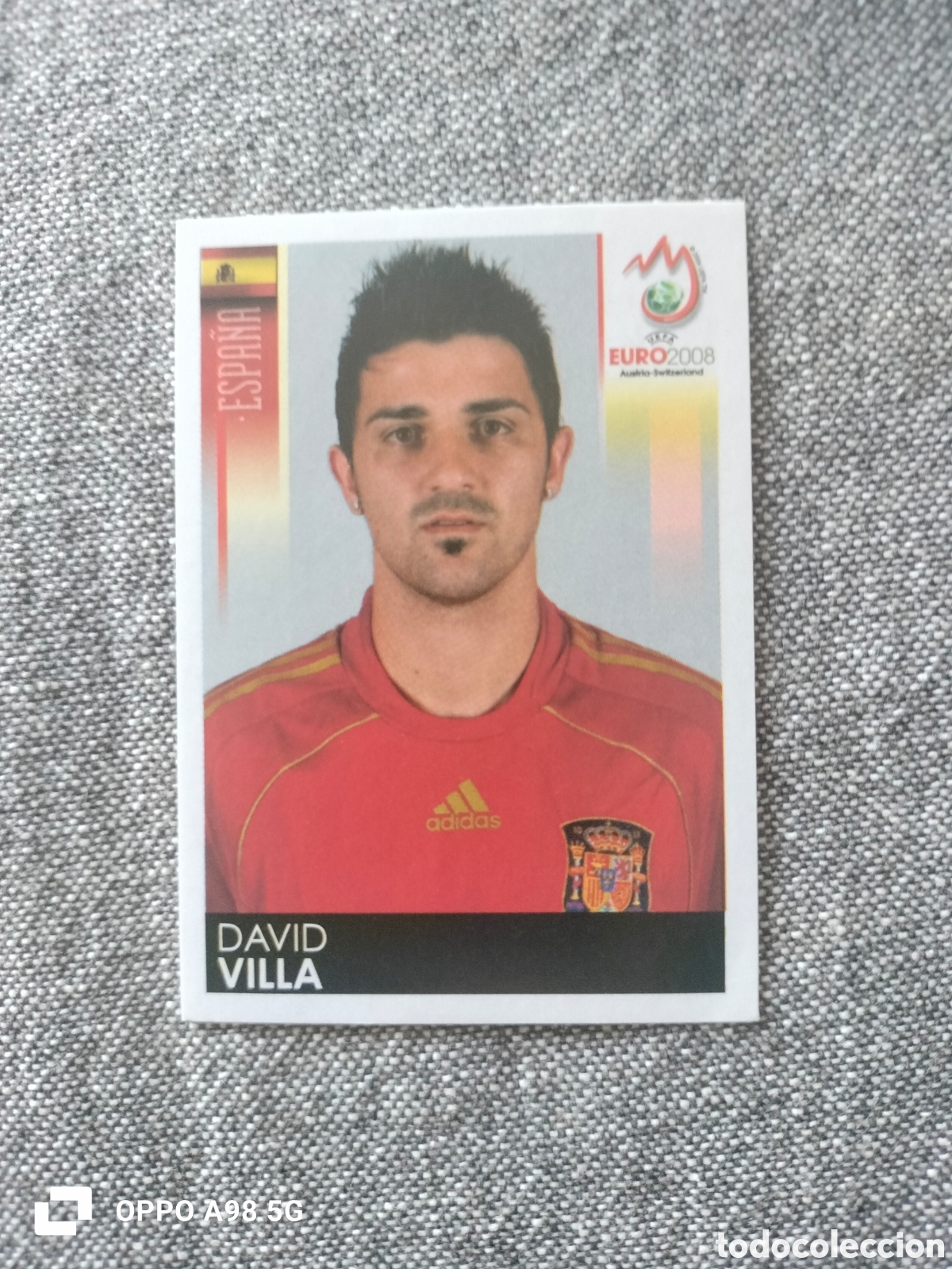 Cromos de f&uacute;tbol: Cromo 433 David Villa Espa&ntilde;a Eurocopa Euro 2008 08 Panini