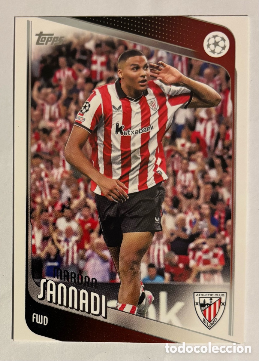 Cromos de f&uacute;tbol: MAROAN SANNADI (ATHLETIC CLUB). CARTA TOPPS UEFA CHAMPIONS LEAGUE 2025/26. #105.