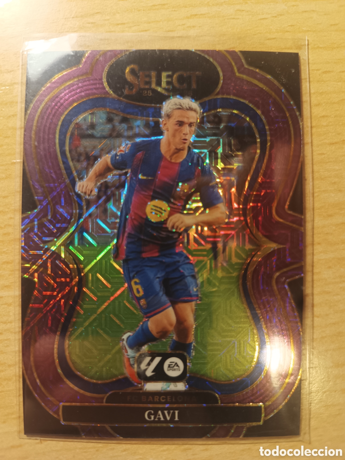 Cromos de f&uacute;tbol: GAVI SELECT PURPLE MOJO FC BARCELONA 2025 2026 PARAELA PARALEL PANINI 25 26