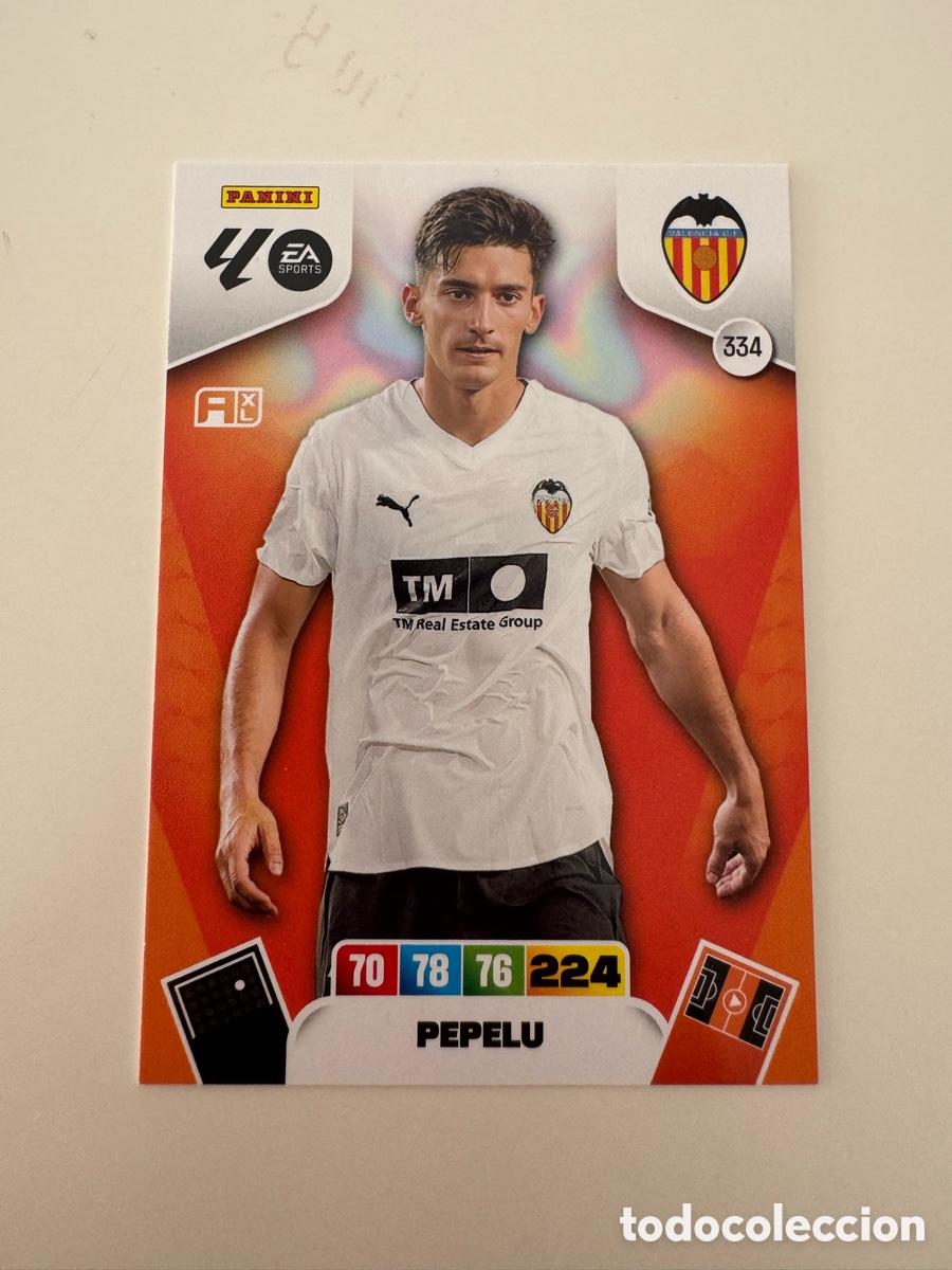 Cromos de f&uacute;tbol: PANINI ADRENALYN XL LIGA 2025-2026 25-26 &ndash; Pepelu Valencia CF N&ordm; 334