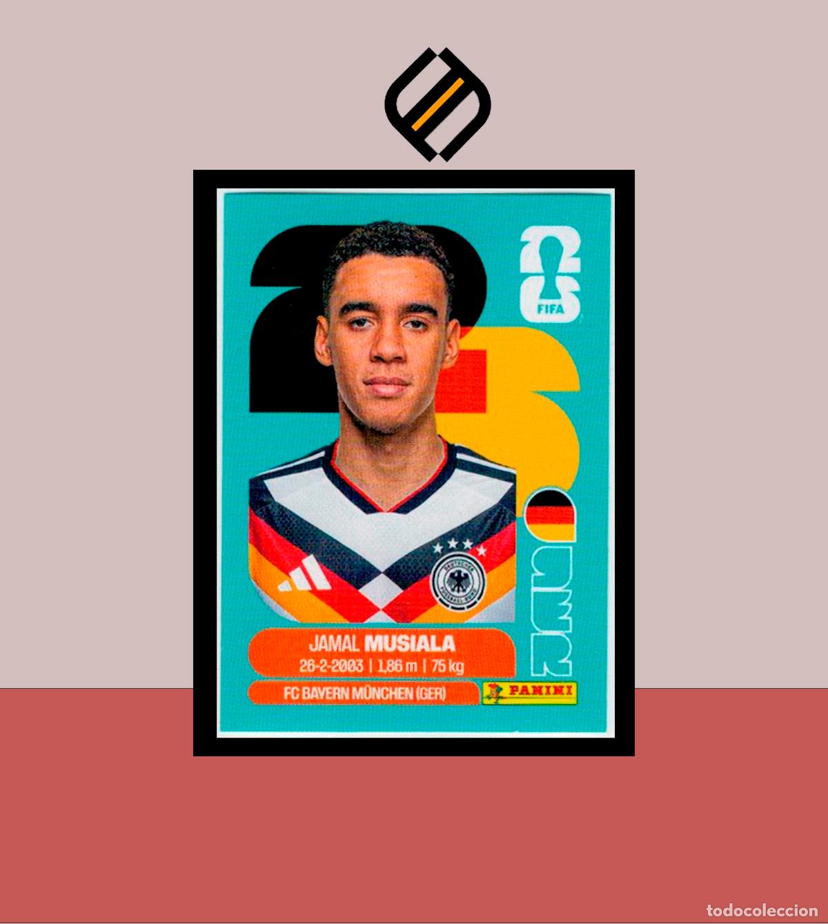 Cromos de f&uacute;tbol: PANINI FIFA CLUB WORLD CUP 2026 26 GER 15 JAMAL MUSIALA ALEMANIA STICKER MUNDIAL MEX CAN USA LIGA
