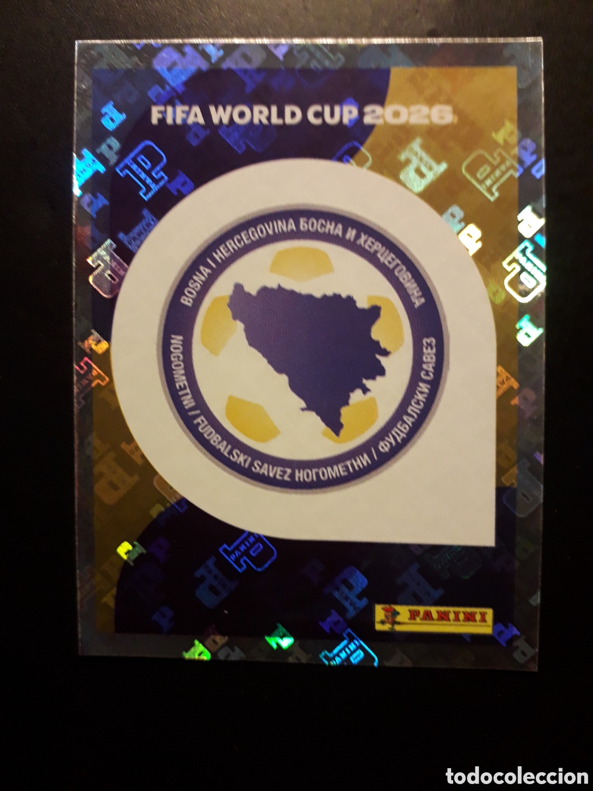 Cromos de f&uacute;tbol: ESCUDO BOSNIA HERCEGOVINA BIH 1 MUNDIAL F&Uacute;TBOL 2026 FIFA WORLD CUP PANINI SIN PEGAR PEDIDO M&Iacute;NIMO 3&euro;